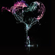 heart from water splash heart from water splash