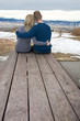 young couple hugging young couple hugging