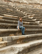Girl in the amphitheater