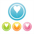 set of 4 colorful balloon signs