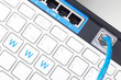 Network router and keyboard