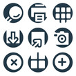 Image viewer web icons, crop series