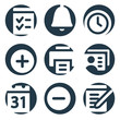 Organizer web icons, crop series