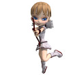 Lovely toon cupid sends you a valentine greeting. 3D rendering