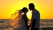 Sunset Wedding Kiss