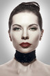 Stylized portrait of a brunette young adult woman Stylized portrait of a brunette young adult woman