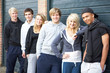 Group Of Teenagers Hanging Out Together Outside
