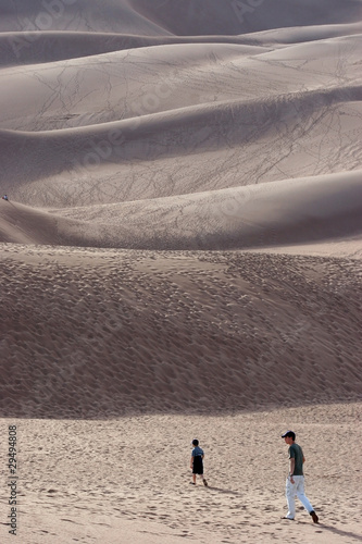 Photo: Hiking in the Sand Dunes Hiking in the Sand Dunes