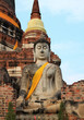 Buddha statue on the ruin Buddha statue on the ruin