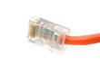 Ethernet Cable Connector on White Background