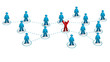 business network with one person connected to the rest business network with one person connected to the rest