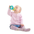 Little girl drinking juice