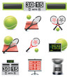 Vector tennis icon set