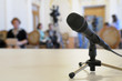 Microphone at conference.