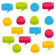 Colorful labels and talking balloons collection.