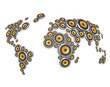 planet of sound - many loudspeakers forming world map