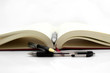 pens and notebook