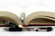 pens and book