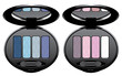 Vector: sets of multicolored eye shadows isolated on white, vector sets of multicolored eye shadows isolated on white, vector