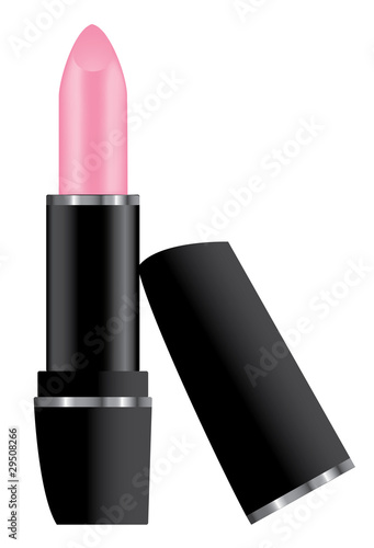 Vector: vector pink lipstick isolated on white vector pink lipstick isolated on white