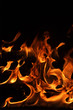 fire on black background fire on black background