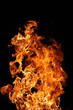 fire on black background fire on black background