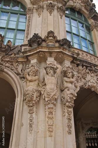 Photo: Three satyrs on Zwinger Palace Wallpavillion, Dresden Three satyrs on Zwinger Palace Wallpavillion, Dresden