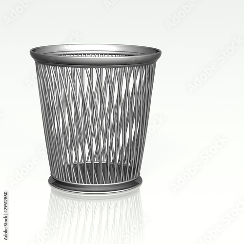 Illustration: Papierkorb - leer - 3d Papierkorb - leer - 3d