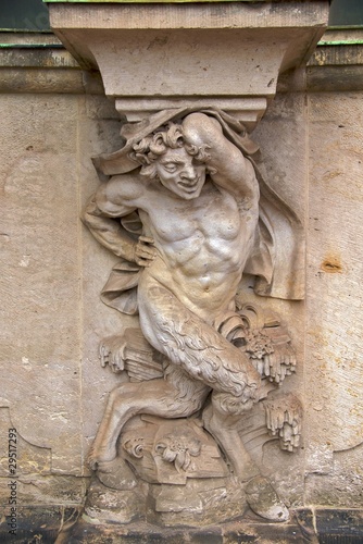 Photo: Satyr on column of Zwinger Palace Wallpavillion, Dresden Satyr on column of Zwinger Palace Wallpavillion, Dresden