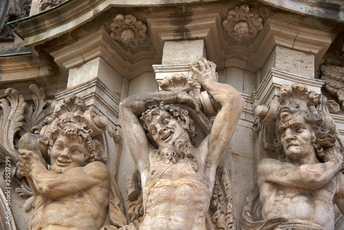 Photo: Three satyrs on the Wallpavillion of Zwinger Palace, Dresden Three satyrs on the Wallpavillion of Zwinger Palace, Dresden