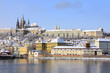 Romantic Snowy Prague gothic Castle, Czech Republic Romantic Snowy Prague gothic Castle, Czech Republic