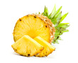 Foto: Fresh slice pineapple on white background Fresh slice pineapple on white background
