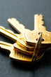 Bunch of keys isolated on grey