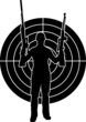 man and target. stencil