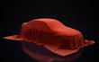 The prototype car at the presentation. Auto Shows. fabric The prototype car at the presentation. Auto Shows. fabric