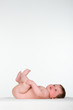 baby in front of white background