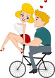 Pár na bicykli