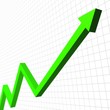 Green arrow moving up