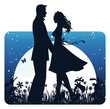 lovers in night