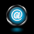bouton web glossy de contact par e-mail @ arobase