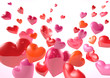 coeurs multicolores 3D