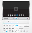 Vector media player with buttons Vector media player with buttons