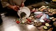 Japanese restaurant cooking table