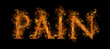 Flaming Pain Text