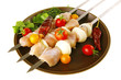 fresh raw chicken kebabs