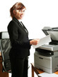 Business lady with a printer
