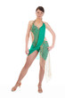 Young woman at dancing pose.