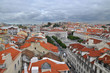 Vue sur le Rossio de Lisbonne depuis l'ascenseur Santa Justa Vue sur le Rossio de Lisbonne depuis l'ascenseur Santa Justa