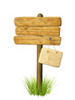 Wooden signboard