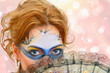 woman in carnival mask woman in carnival mask